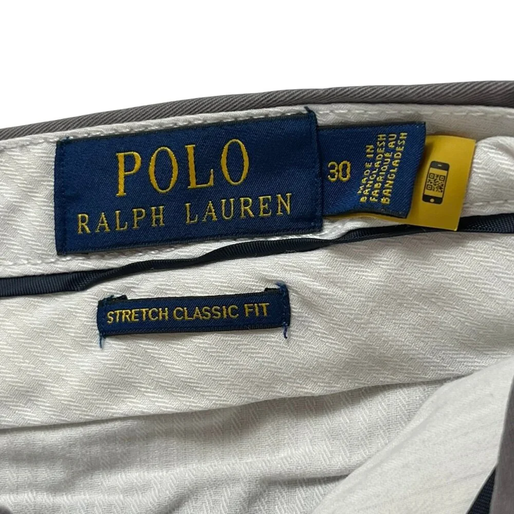 Ralph Lauren Polo Stretch Classic Shorts Mens 30 Gray Pockets